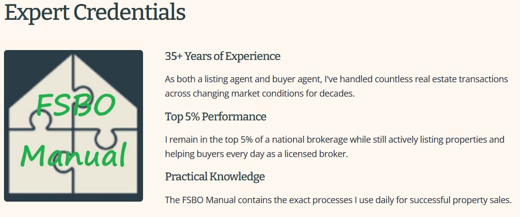 FSBO Manual Created by An Experienced Professional